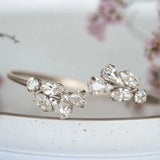 Stonefans Metal Crystal Bangle Bracelet for Women