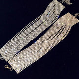 Stonefans Multilayer Choker Rhinestone Necklace - Crystal Bling Jewelry Gift