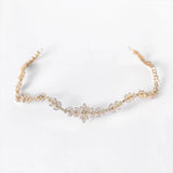 Stonefans Leaves Crystal Headband Hair Comb Bridal Head Wear