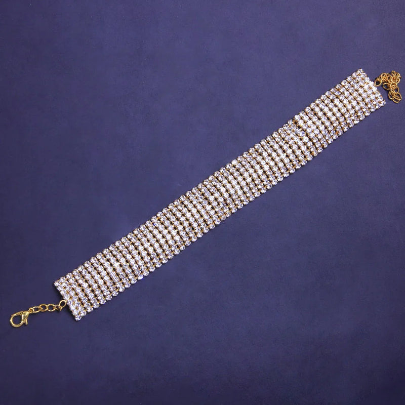 Rhinestone Multi-Row Anklet Ankle Bracelet for Women