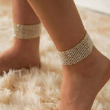 Rhinestone Multi-Row Anklet Ankle Bracelet for Women