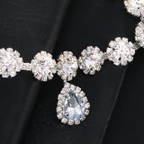 Stonefans Water Drop Pendant Head Chain Jewelry Bridal Rhinestone Headband
