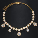 Stonefans Water Drop Pendant Head Chain Jewelry Bridal Rhinestone Headband