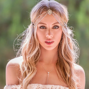 Stonefans Wedding Hair Decoration Rhinestone Head Chain for Bridal