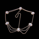 Stonefans Wedding Hair Decoration Rhinestone Head Chain for Bridal