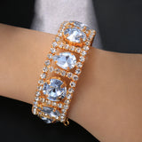 Stonefans Rhinestone Wedding Bracelet for Women Bride