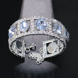 Stonefans Rhinestone Wedding Bracelet for Women Bride
