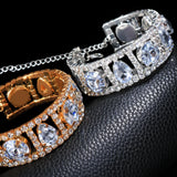 Stonefans Rhinestone Wedding Bracelet for Women Bride