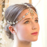 Stonefans Crystal Bridal Headwear Chain Wedding Pendant Hair Jewelry