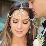 Stonefans Crystal Bridal Headwear Chain Wedding Pendant Hair Jewelry