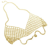 Stonefans Rhinestones Chest Chain Harness Jewelry Necklace