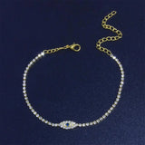 Stonefans Evil Eye Anklet for Women Boho Tennis Charm Ankle Bracelets