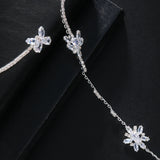 Stonefans Zircon Flowers Crystal Choker Necklace