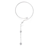 Stonefans Zircon Flowers Crystal Choker Necklace