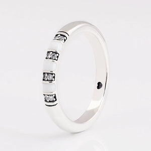 Crystal Ring S925 Sterling Silver Lady Jewelry Girl Birthday Gift CZ