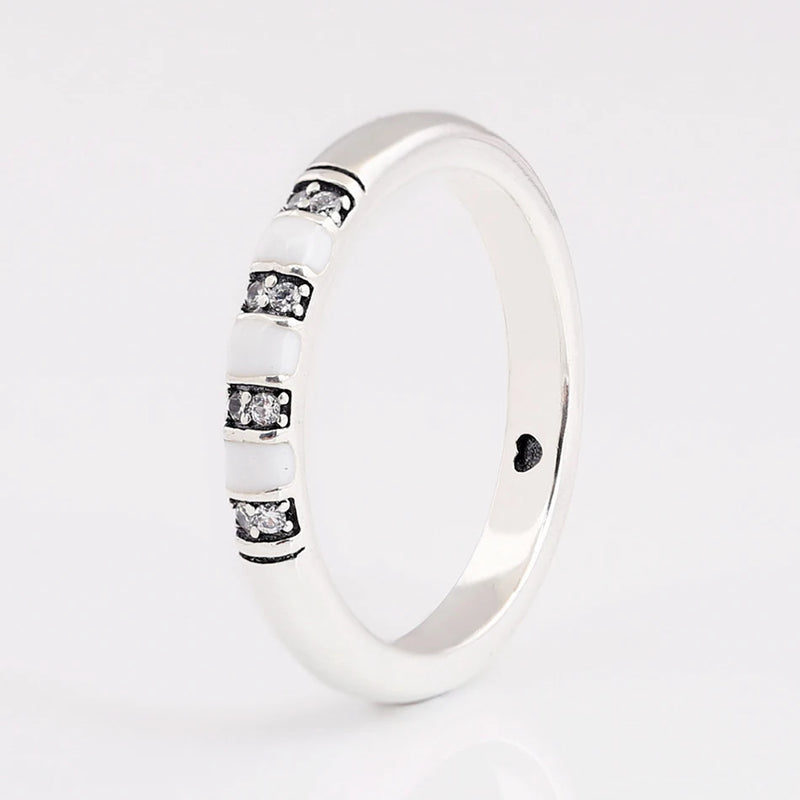 Crystal Ring S925 Sterling Silver Lady Jewelry Girl Birthday Gift CZ