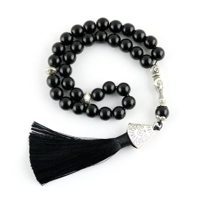 Stones Tasbih Agates Tassel Muslim Prayer Beads 33 99 Misbaha Islam Rosary