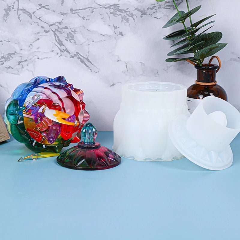 Storage Box Mold Jewelry Ring Box Mold Soap Candle Holder