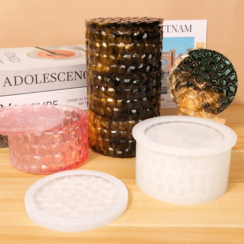 Resin Storage Box Mold with Lid DIY Home Holder