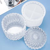 Round Striped Candle Jar Box Mold for Home Decoration