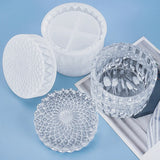 Round Striped Candle Jar Box Mold for Home Decoration