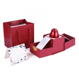Storage Case Jewelry Ring Box Wedding Rose Holder Necklace Display Gift