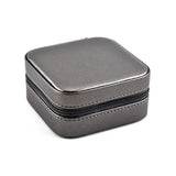 Portable Jewelry Box Faux Leather Zip Ring Earrings Bracelet Pouch