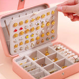 Travel Jewelry Box Organizer for Rings Earrings Necklaces Watches