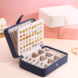 Travel Jewelry Box Organizer for Rings Earrings Necklaces Watches