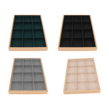 Storage Jewelry Tray Drawer 12 Grid Strong Jewelry Tray for Necklaces