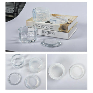 Clear Round Silicone Mold for Storage Trinket Container with Lids