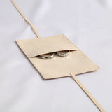 Microfiber Jewelry Suede Envelope Bag Beige 8x6cm