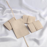 Microfiber Jewelry Suede Envelope Bag Beige 8x6cm