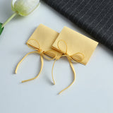 Yellow Microfiber Jewelry Ring Earrings Envelope Bag