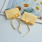 Yellow Microfiber Jewelry Ring Earrings Envelope Bag