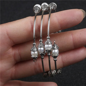 Fresh Water Pearl Wired Bangle Bracelet