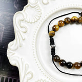 Tiger Eye Bead Strand Bracelet with Constellation Charms