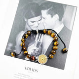 Tiger Eye Bead Strand Bracelet with Constellation Charms