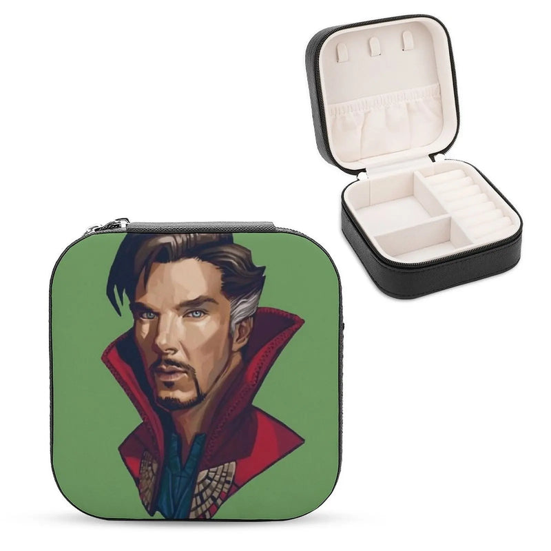 Superhero Jewelry Storage Box PU Leather Travel Case