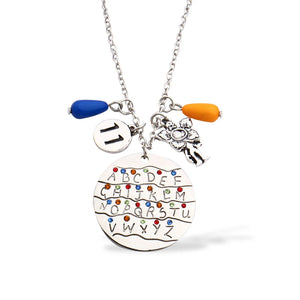 Stranger Things Alphabet Light Wall Monster Charm Necklaces