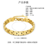 Women's Titanium Plated 18K Strap Bracelet