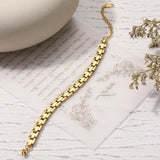 Women's Titanium Plated 18K Strap Bracelet