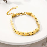 Women's Titanium Plated 18K Strap Bracelet