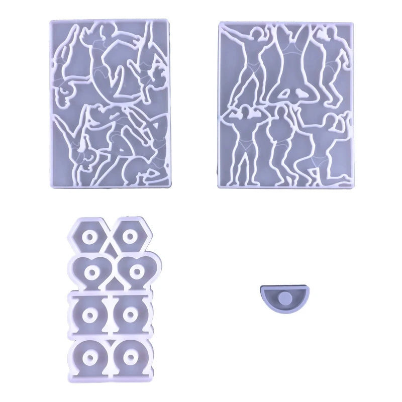 Straw Resin Mold Pole Dancer Epoxy Casting Mould for Crafts