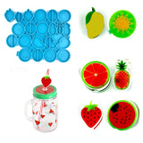 Fruit Shaped Straw Topper Resin Casting Molds for Decorations