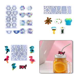 Silicone Mold for Straw Topper Epoxy Resin DIY Crafts