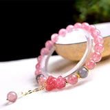 Strawberry Crystal Beads Small Bear Bracelets Charms For Jewelry Making