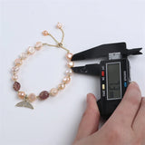 Strawberry Crystal Baroque Pearl Bracelet