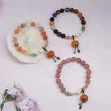 Strawberry Crystal Agate Lucky Bracelet Women Jewelry