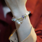 Strawberry Crystal Shell Bracelet Women Jewelry